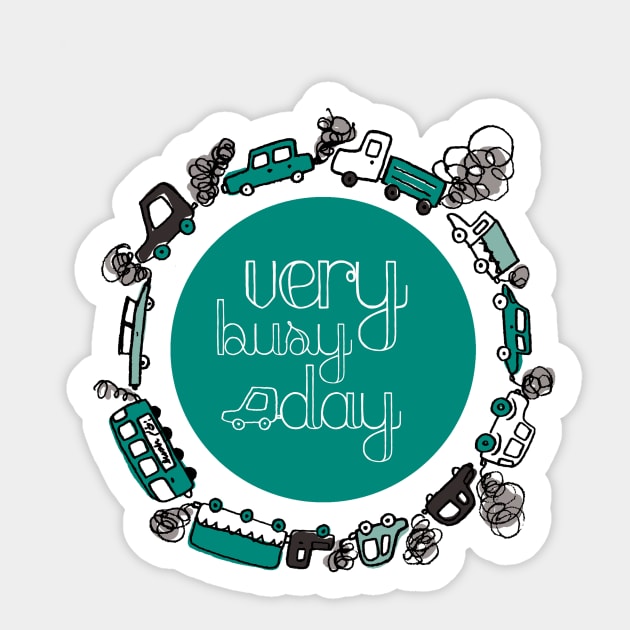 Very Busy Day Sticker by iribertegui